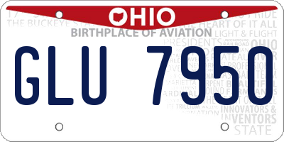 OH license plate GLU7950