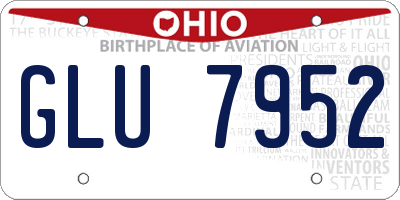 OH license plate GLU7952