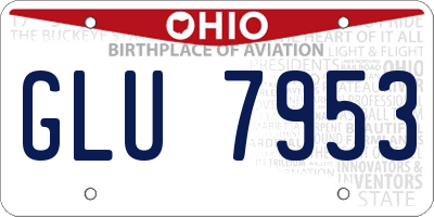 OH license plate GLU7953