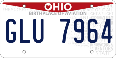 OH license plate GLU7964