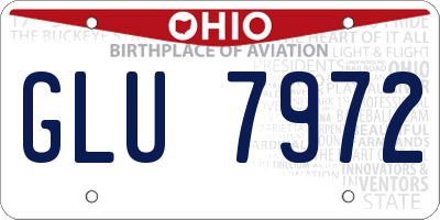 OH license plate GLU7972