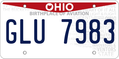 OH license plate GLU7983