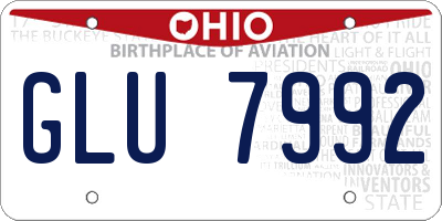 OH license plate GLU7992