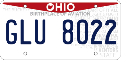 OH license plate GLU8022