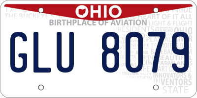 OH license plate GLU8079