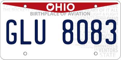 OH license plate GLU8083