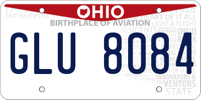 OH license plate GLU8084