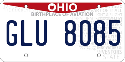 OH license plate GLU8085