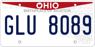 OH license plate GLU8089