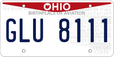 OH license plate GLU8111
