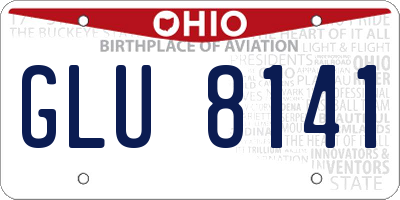 OH license plate GLU8141