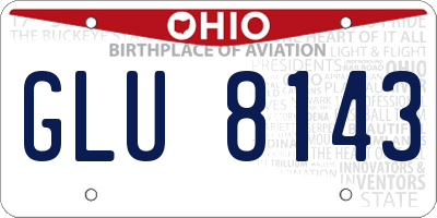 OH license plate GLU8143