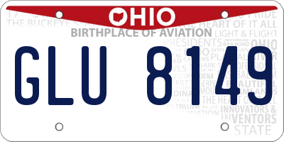 OH license plate GLU8149