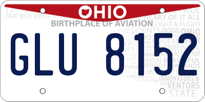 OH license plate GLU8152