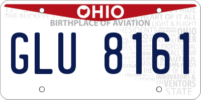 OH license plate GLU8161