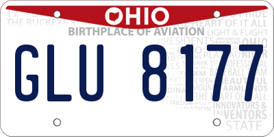 OH license plate GLU8177