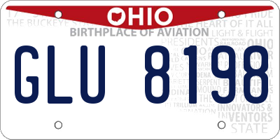 OH license plate GLU8198