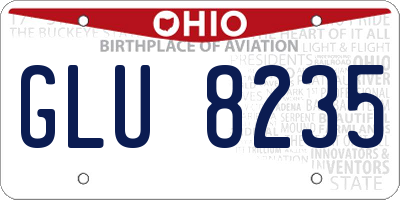 OH license plate GLU8235