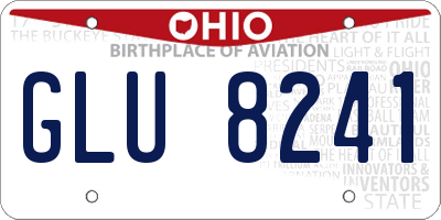 OH license plate GLU8241