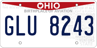 OH license plate GLU8243