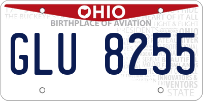OH license plate GLU8255