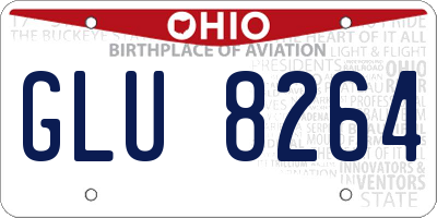 OH license plate GLU8264