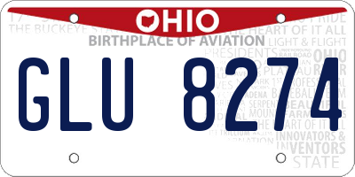 OH license plate GLU8274