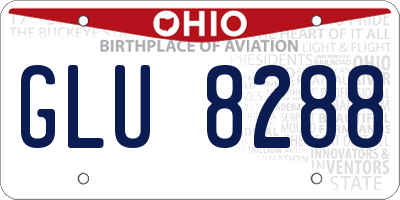 OH license plate GLU8288
