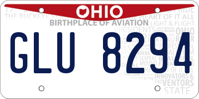OH license plate GLU8294