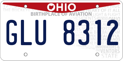 OH license plate GLU8312