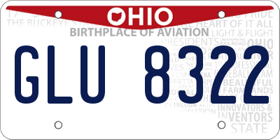 OH license plate GLU8322