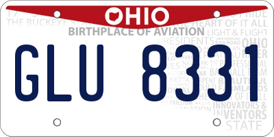 OH license plate GLU8331