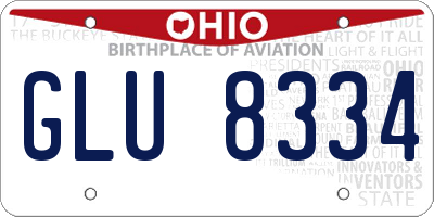 OH license plate GLU8334