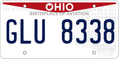 OH license plate GLU8338