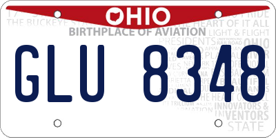 OH license plate GLU8348