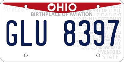 OH license plate GLU8397