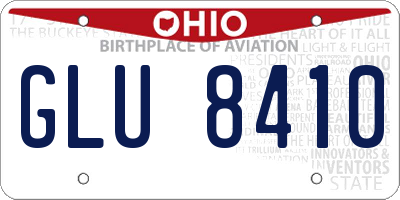 OH license plate GLU8410
