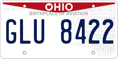 OH license plate GLU8422