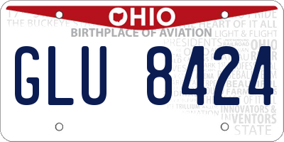 OH license plate GLU8424