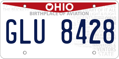 OH license plate GLU8428