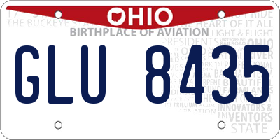 OH license plate GLU8435