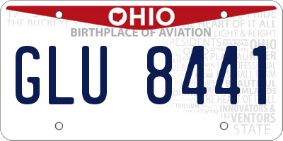 OH license plate GLU8441