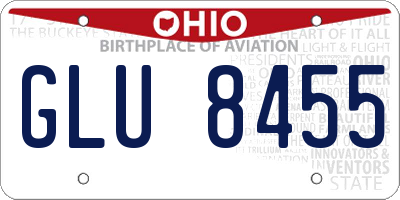 OH license plate GLU8455