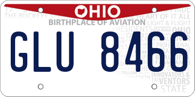 OH license plate GLU8466