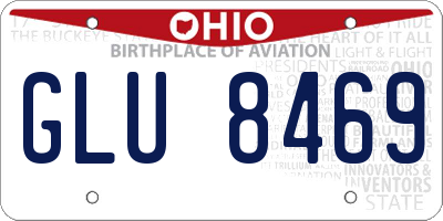 OH license plate GLU8469