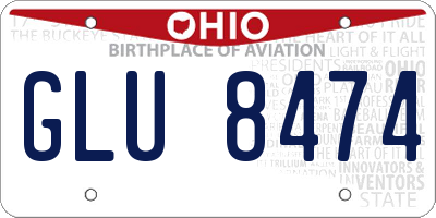OH license plate GLU8474