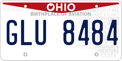 OH license plate GLU8484