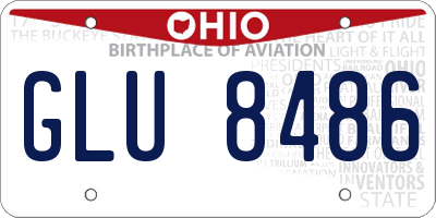 OH license plate GLU8486
