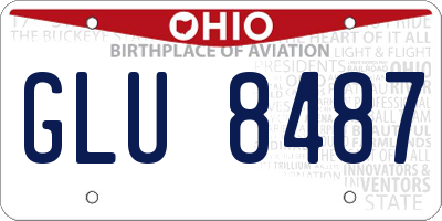 OH license plate GLU8487