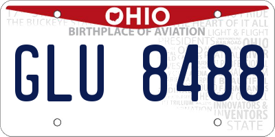OH license plate GLU8488